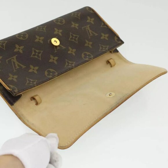LOUIS VUITTON Monogram Pochette Twin GM Shoulder Bag M51852 LV Auth am3572 - Picture 4 of 12